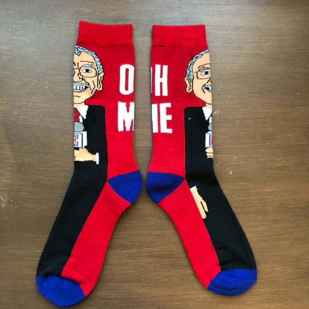 LA Clippers broadcaster Ralph Lawler commemorative socks from 2017